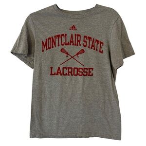 Gray Lacrosse Montclair State University Top Athletic Adidas Shirt Unisex Small!
